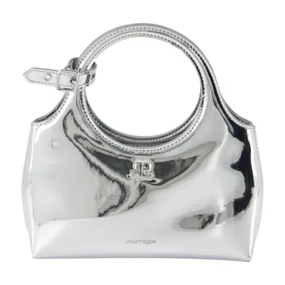 Courrèges Holy Day Top Handle Bag In Silver