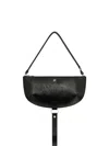 Courrèges Holy Eclipse Leather Shoulder Bag In Black