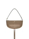 Courrèges Holy Eclipse Leather Shoulder Bag In Brown