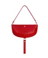 Courrèges Neutrals Holy Eclipse Crescent Bag In Red