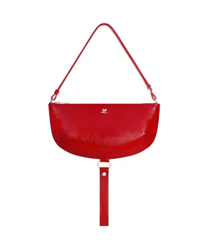 COURRÈGES COURRÈGES HOLY ECLIPSE NAPLACK LEATHER BAG