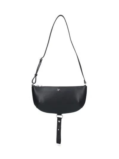 COURRÈGES COURRÈGES "HOLY ECLIPSE" SHOULDER BAG – BLACK