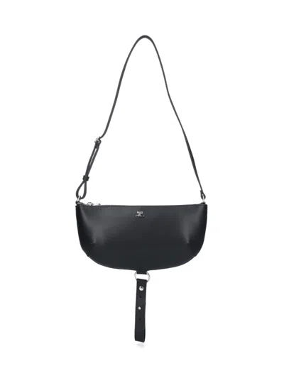 Courrèges Courreges Women Holy Eclipse Leather Shoulder Bag In Black