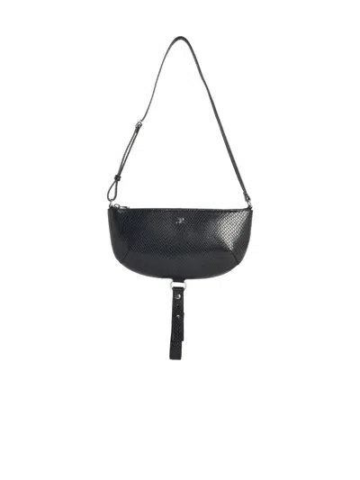 Courrèges Courreges Women Holy Eclipse Leather Shoulder Bag In Black