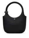 Courrèges Holy Grained Leather Tote Bag In Black