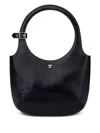 Courrèges Holy Structured Tote Shoulder Strap In Black