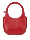 Courrèges Sacred Leather Tote Bag In Red