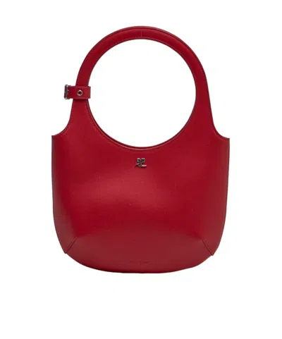 COURRÈGES COURRÈGES HOLY LOGO PLAQUE SHOULDER BAG