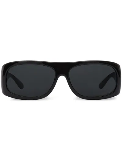 Courrèges Holy Logo Sunglasses In Black