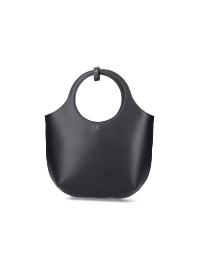 COURRÈGES HOLY" MEDIUM HANDBAG - BLACK
