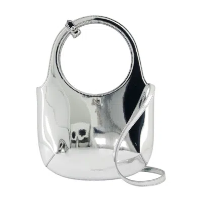 Courrèges Holy Mirror Shoulder Bag In Silver