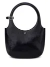 Courrèges Holy Structured Tote Shoulder Strap In Black