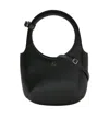 Courrèges Holy Naplack Zipped Tote Bag In Black