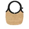 Courrèges Holy Raphia Handbag In Beige