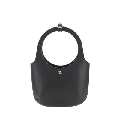Courrèges Holy Shoulder Bag In Black