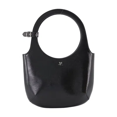 Courrèges Holy Shoulder Bag In Black