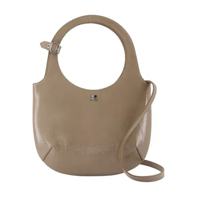 Courrèges Holy Shoulder Bag In Brown