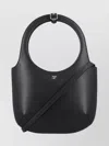 Courrèges Holy Structured Tote Shoulder Strap In Black