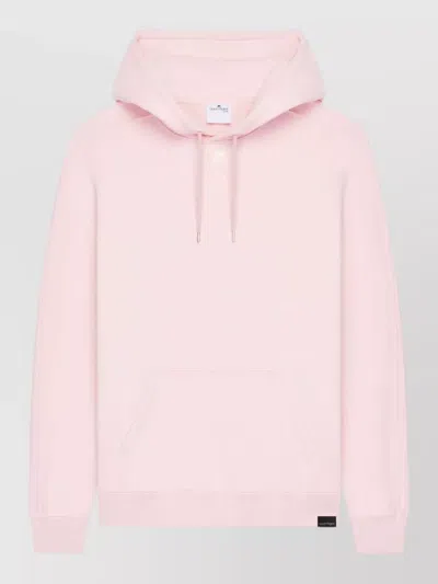 Courrèges Hooded Crewneck Sweater Nylon Silk Blend In Pink