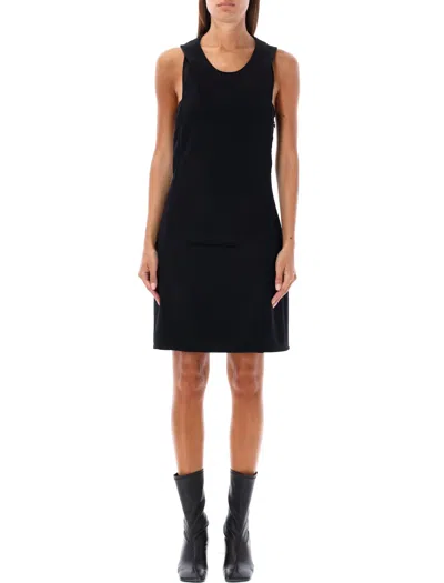 Courrèges Black Space Hooded Mini Dress