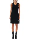 Courrèges Oblique Dress In Black