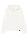 Courrèges Hooded Knitwear With Kangaroo Pocket And Ribbed Finish In White