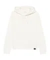 Courrèges Hooded Knitwear With Kangaroo Pocket And Ribbed Finish In White