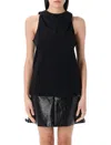 Courrèges Courreges Women Tops With Logo In Black