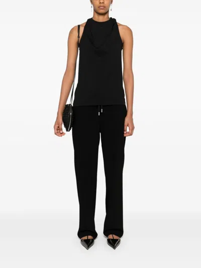 Courrèges Hooded Tank Top In Black