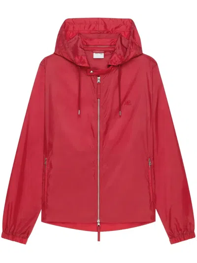 Courrèges Hooded Windbreaker In Red