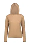 Courrèges Hoodie Knit Second Skin In Beige