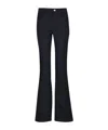 Courrèges Mid-rise Black Trousers With Flared Legs In Black