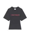 Courrèges Horn Sleeve T-shirt In Black