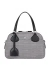 Courrèges Houndstooth Bowling Bag In Schwarz