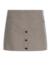 Courrèges Houndstooth Pattern Short Skirt In Gray