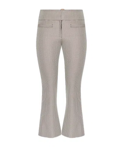 Courrèges Houndstooth Pattern Trousers In Neutral
