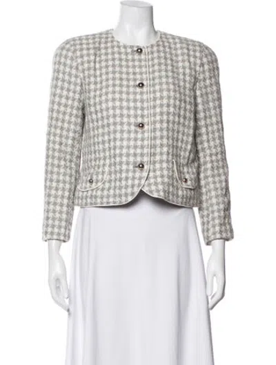 Pre-owned Courrèges Houndstooth Print Jacket In Multicolor