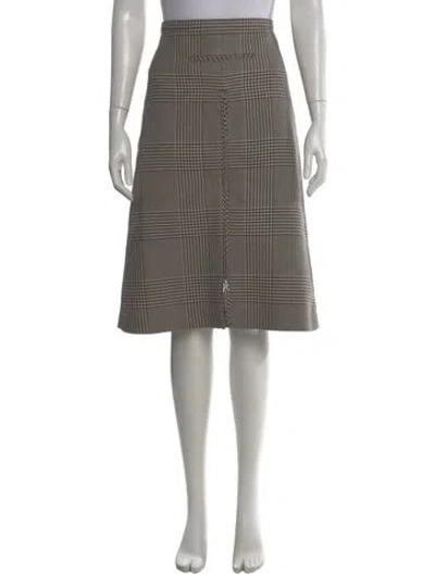 Pre-owned Courrèges Houndstooth Print Knee-length Skirt In Multi