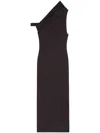 Courrèges Houndstooth Twist Midi Dress In Black