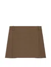 Courrèges Houndstooth-pattern Mini Skirt In Brown