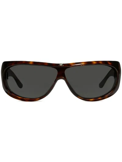 Courrèges Hybrid 01 Sunglasses In Brown