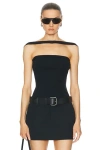 Courrèges Hyperbole Off-the-shoulder Ribbed Stretch-cotton Jersey Top In Black