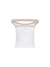 Courrèges 'hyperbole Contrast' Top In White