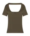 Courrèges Hyperbole Cut-out Top In Brown