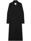 Courrèges Hyperbole Heritage Logo-appliqué Coat In Black
