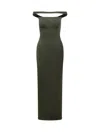 Courrèges 'hyperbole 90's Rib' Maxi Dress In Green