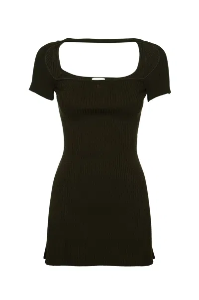 COURRÈGES HYPERBOLE SS RIB KNIT DRESS