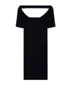 Courrèges Hyperbole Ribbed-knit Minidress In Black