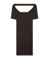 Courrèges Hyperbole Ribbed Minidress In Black