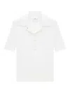 Courrèges Iconic Rib Knit Polo In White